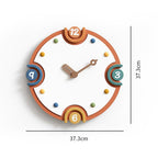 wozoom Modern Cream Style Wall Clock Colorful Wood Silent Non Ticking Decorative Clock