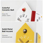 wozoom Modern Corner Double Sided Wall Clock Silent House Shaped Decorative Clock, Cream White Medium, Cream White Large, Yellow Medium, Yellow Large, White Medium, White Large