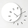 wozoom Living Room Modern Minimalist Wood Silent Decorative Clock White+Black Hands