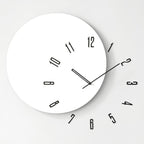 wozoom Living Room Modern Minimalist Wood Silent Decorative Clock White+Black Hands