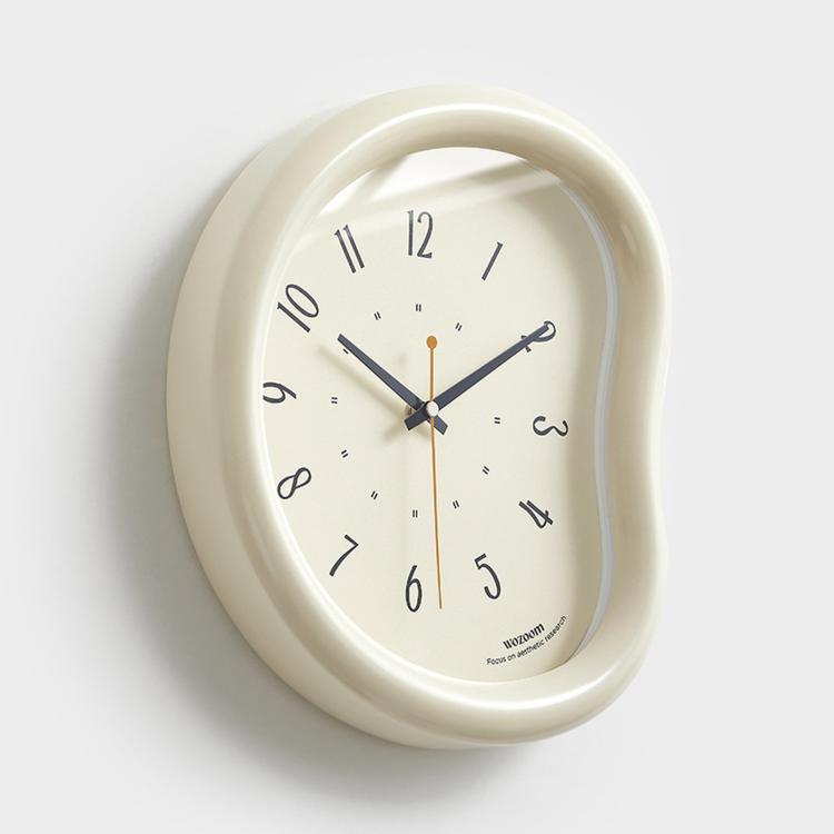 wozoom Living Room Modern Art Wall Clock Minimalist Cream Style Silent Decorative Clock, Flat Black, Framed Cream White, Framed Cream Brown, Framed Black, Dust-proof Cream White, Dust-proof Cream Brown, Dust-proof Black – Durable Build, Easy to Use Dust-proof Cream White