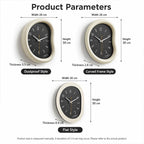 wozoom Living Room Modern Art Wall Clock Minimalist Cream Style Silent Decorative Clock, Flat Black, Framed Cream White, Framed Cream Brown, Framed Black, Dust-proof Cream White, Dust-proof Cream Brown, Dust-proof Black