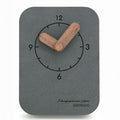 wozoom Silent Desk Clock Small Wooden Table Wall Clock Black
