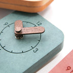 wozoom Silent Desk Clock Small Wooden Table Wall Clock