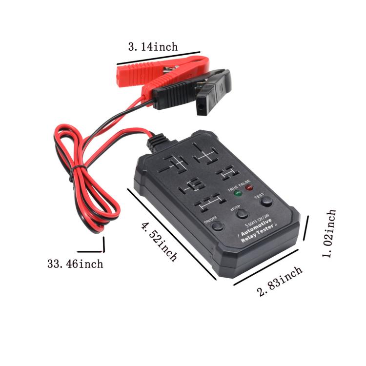 12V 24V Automotive Relay Tester 5-Socket Universal 4-Pin & 5-Pin Auto Relay Diagnostic Tool – Durable Build, Easy to Use