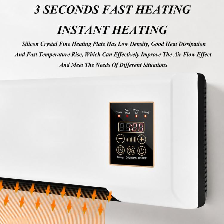 Wall Mounted Air Conditioner Fan Household Cooling & Heating Fan Electric Heater, EU Plug, UK Plug, US 110V 2-Pin Plug, US 110V 3-Pin Plug, AU Plug, Natural Gentle Breeze US 3-Pin Plug – TPU