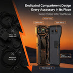 For DJI Pocket 4P Hard Shell Protective Storage Case Box With 3 Filter Slots, 2 SD Card Holders – Anti-Scratch, Lanyard