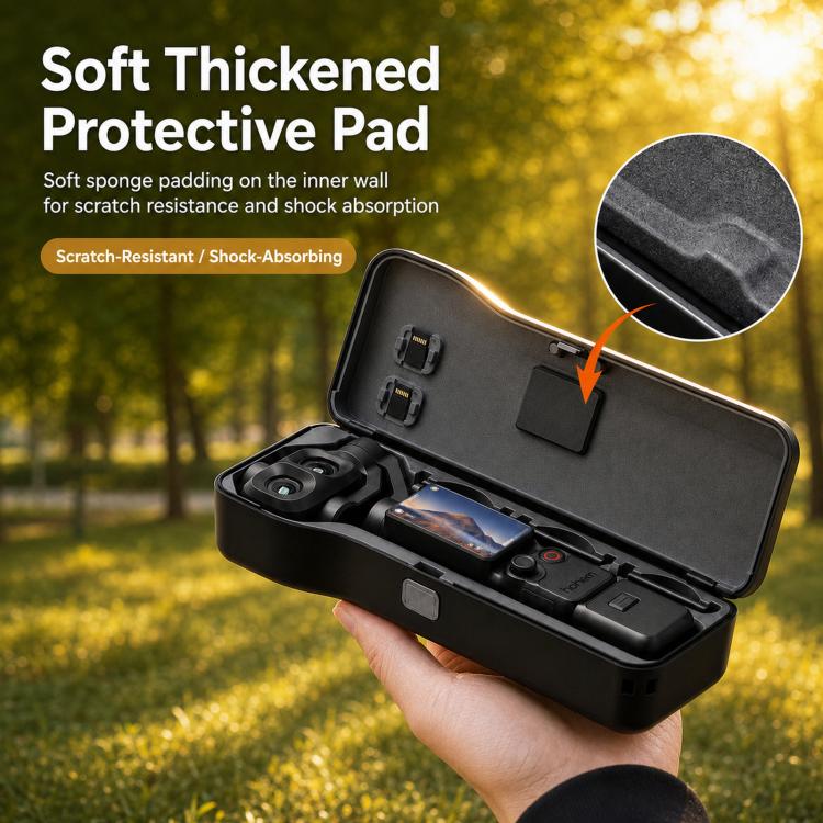 For DJI Pocket 4P Hard Shell Protective Storage Case Box With 3 Filter Slots, 2 SD Card Holders – Anti-Scratch, Lanyard