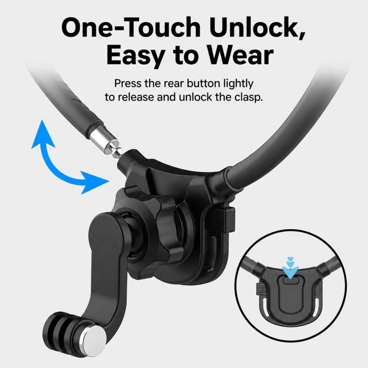 Silicone Neck Mount Holder for Action Camera Flexible POV 360-degree Rotatable Collar Mount, Full Kit, Standard Kit, Basic Kit – Durable Build, Easy to Use