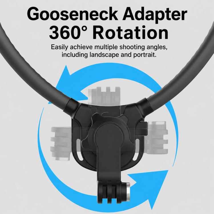 Silicone Neck Mount Holder for Action Camera Flexible POV 360-degree Rotatable Collar Mount, Full Kit, Standard Kit, Basic Kit – Durable Build, Easy to Use