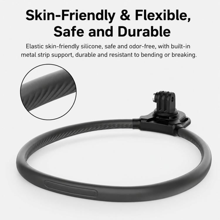 Silicone Neck Mount Holder for Action Camera Flexible POV 360-degree Rotatable Collar Mount, Full Kit, Standard Kit, Basic Kit – Durable Build, Easy to Use