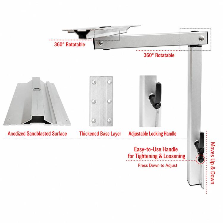 RV Multifunctional Rotatable Telescopic Table Leg Bracket Movable Table Leg Support For Yacht – Aluminum Alloy