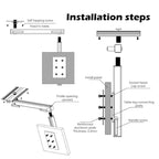 RV Multifunctional Rotatable Telescopic Table Leg Bracket Movable Table Leg Support For Yacht – Aluminum Alloy