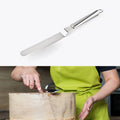 Stainless Steel Cream Spatula Stainless Steel Bell Knife Cake Spatula Baking Scraper Baking Tools 8-Inch Curved Knife