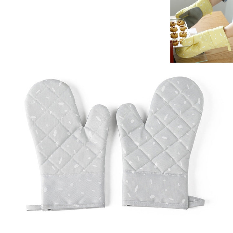 Kitchen Microwave Oven Thickened Silicone Heat-resistant Baking Special Insulation and Anti-scalding Gloves Gray