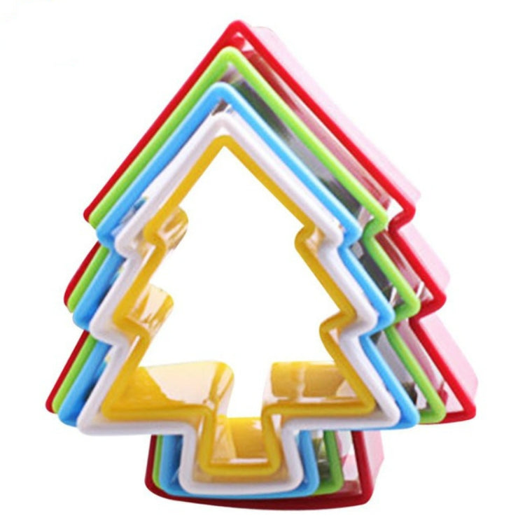 5pcs / Set Cookies Plastic Cake Mould Biscuit Plunger Forms DIY Baking Tools – Durable Build, Easy to Use Tree