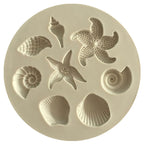 2 PCS Marine Element Mould Sea Star Conch Shell Model Silicone Cake Fondant Tool, Cake Fondant Tool – Durable Build, Easy to Use