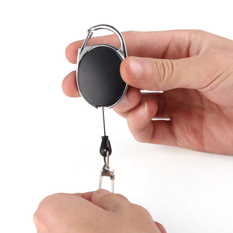 Outdoor Telescopic Wire Rope Key Ring Burglar Keychain EDC Retractable Chain Return key Ring Holder Default Title