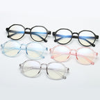 Fashion Eyeglasses Retro TR Frame Plain Glass Spectacles, Blue, Bright black, Matte Black, Pink, Gray – Durable Build, Easy to Use