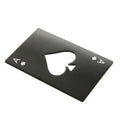 2 PCS Stainless Steel Bottle Beer Opener Poker Playing Card Spades Soda Bottle Cap Opener Black