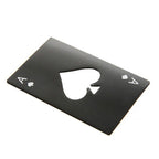 2 PCS Stainless Steel Bottle Beer Opener Poker Playing Card Spades Soda Bottle Cap Opener