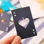 2 PCS Stainless Steel Bottle Beer Opener Poker Playing Card Spades Soda Bottle Cap Opener