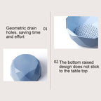 Double-layer Hollow Drain Basket Household Plastic Multi-function Washing Vegetables and Fruit Dishes, Small, Large