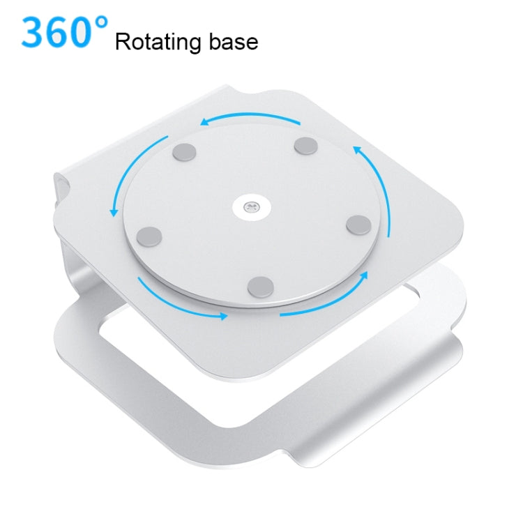 Height Adjustable Aluminum Alloy Laptop Cooling Stand 360 Rotation Ergonomic 10-17 inch Notebook Holder for MacBook Air Pro, 360 Rotation – Aluminum Alloy