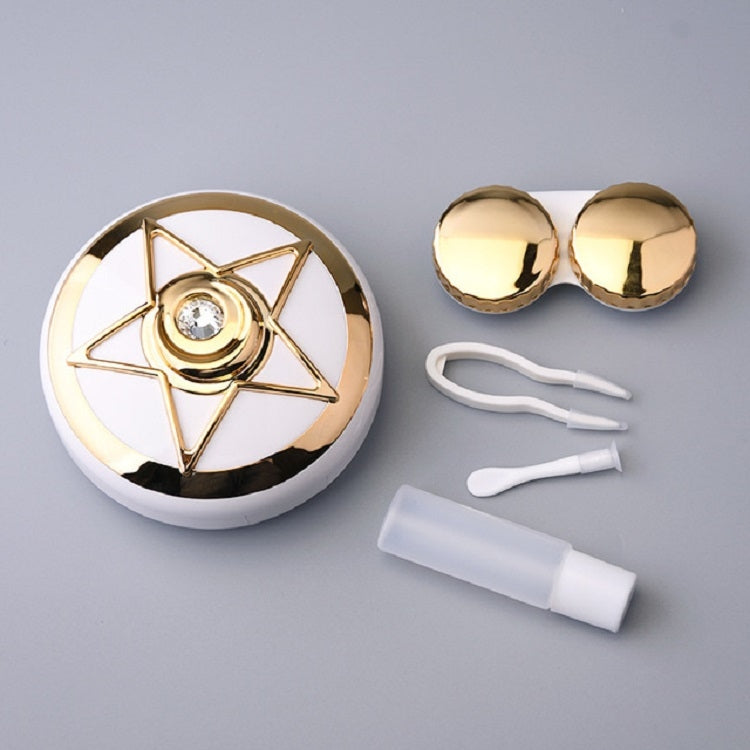 Portable Beauty Lens Care Double Box Contact Lens Case – Durable Build, Easy to Use Gold
