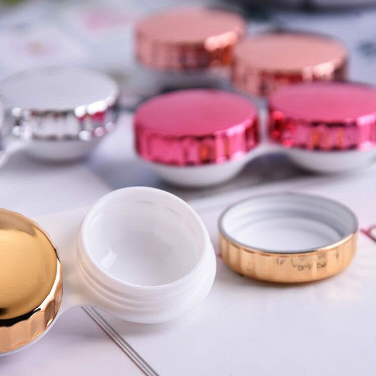 Portable Beauty Lens Care Double Box Contact Lens Case – Durable Build, Easy to Use