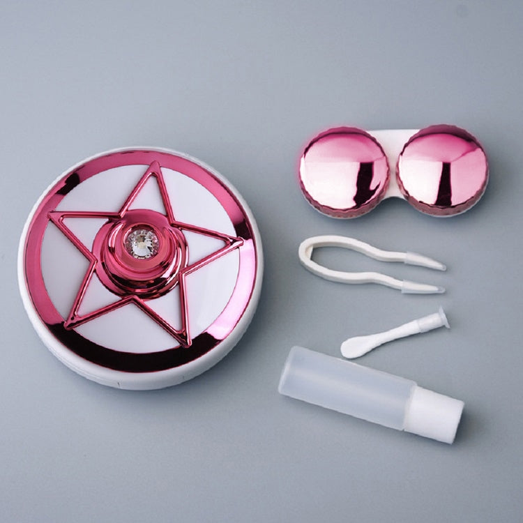 Portable Beauty Lens Care Double Box Contact Lens Case – Durable Build, Easy to Use Rose Red