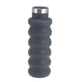 Portable Silicone Water Bottle Retractable Folding Coffee Bottle Outdoor Travel Drinking Sport Drink Kettle,Capacity:500ml, Gray, Orange, Blue, Purple Gray Gray