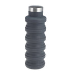 Portable Silicone Water Bottle Retractable Folding Coffee Bottle Outdoor Travel Drinking Sport Drink Kettle,Capacity:500ml, Gray, Orange, Blue, Purple Gray Gray