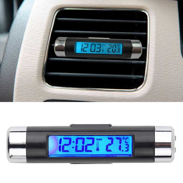 2 in 1 Car Auto Thermometer Clock Calendar LCD Display Screen, Car Auto Thermometer Car Auto Thermometer