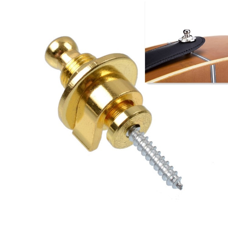 Metal Universal Guitar Strap Buckle Strap Nail Anti-off Guitar Tail Nail Gold