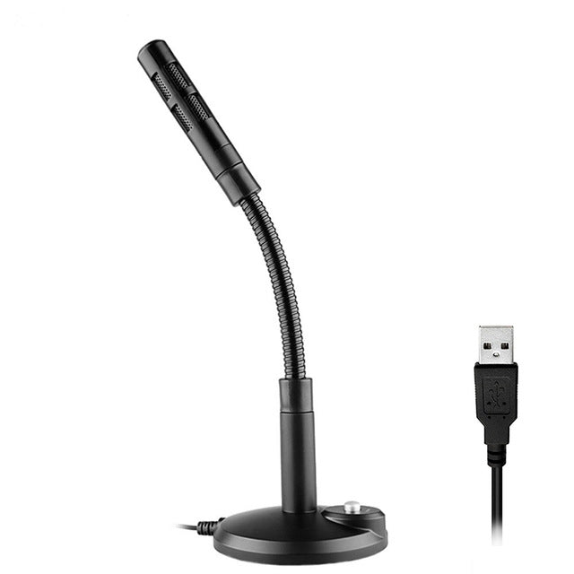USB Condenser Microphone with Cable for Computer PC Desktop Laptop Notebook Cable Recording Gaming Podcasting, Black Black