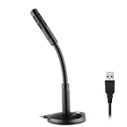 USB Condenser Microphone with Cable for Computer PC Desktop Laptop Notebook Cable Recording Gaming Podcasting, Black Black