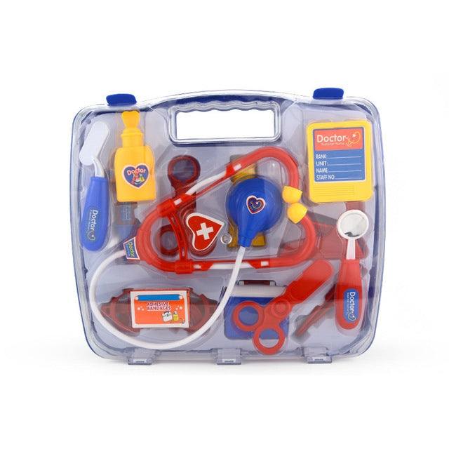 Simulation Stethoscope Set Portable Medicine Box Child Doctor Role Playing Toy, Stethoscope Set (Purple), Stethoscope Set (Blue) – Durable Build, Easy to Use Stethoscope Set (Blue) Blue