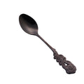 Small Mini Stainless Steel Rose Flower Coffee Spoon Strring Spoon Teaspoon Tea Spoon Dessert Spoon Long Handle Tableware – Durable Build, Easy to Use Black Gold