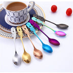 Small Mini Stainless Steel Rose Flower Coffee Spoon Strring Spoon Teaspoon Tea Spoon Dessert Spoon Long Handle Tableware – Durable Build, Easy to Use