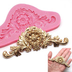 2 PCS Vintage Embossed Fondant Silicone Mold Court Lace Flower Vine DOY Baking Cake Tool, Lace Flower Vine(Pink), Lace Flower Vine(Gray) Lace Flower Vine(Pink) Pink