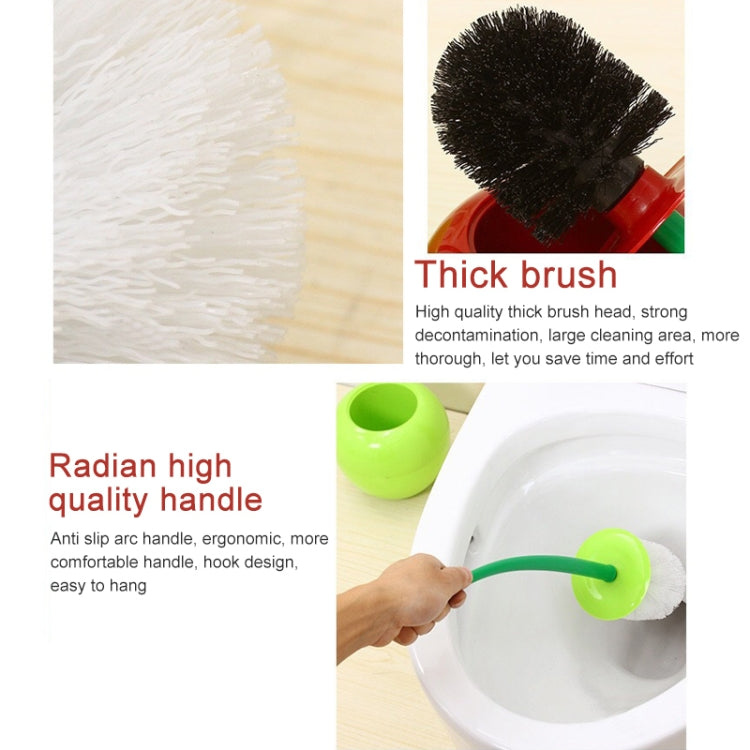 Cherry Shaped Toilet Brush Bathroom Creative Lovely Lavatory Brush Toilet Cleaning Kit, Red, Green – Non-slip