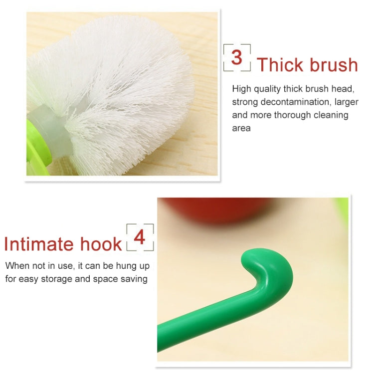 Cherry Shaped Toilet Brush Bathroom Creative Lovely Lavatory Brush Toilet Cleaning Kit, Red, Green – Non-slip