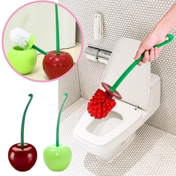 Cherry Shaped Toilet Brush Bathroom Creative Lovely Lavatory Brush Toilet Cleaning Kit, Red, Green – Non-slip