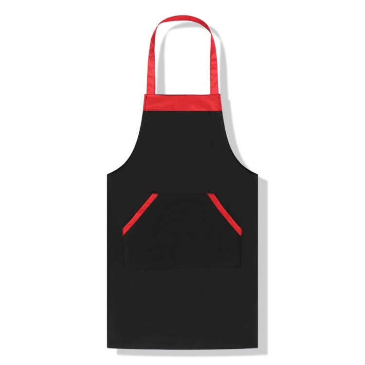Solid Color Polyester Home Apron Antifouling Simple Adult Apron Black