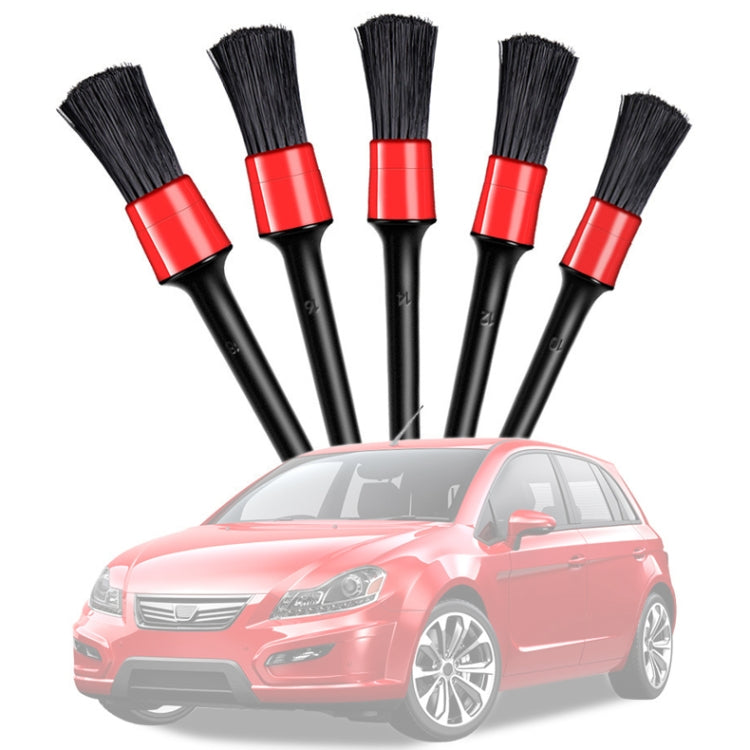 5 Pcs Car Detailing Brush Cleaning Natural Boar Hair Brushes Auto Detail Tools Products Wheels Dashboard, 5 in 1 Random Color Delivery, 5 in 1 Black, 5 in 1 White – Durable Build, Easy to Use 5 in 1 Random Color Delivery TBD0684127