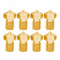 8 PCS Bugatti 3D Printer Accessories E3D-V5 V6 Nozzle M6 Thread Consumables Hot Nozzle, 1.75/0.3mm, 1.75/0.35mm, 1.75/0.4mm, 1.75/0.5mm, 1.75/0.6mm, 3/0.2mm, 3/0.3mm, 3/0.4mm, 3/0.8mm, 3/1.0mm, 3/0.25mm 1.75 0.2mm