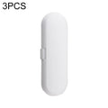 3 PCS Universal Sonic Electric Toothbrush Travel Portable Storage Box, White White
