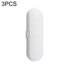 3 PCS Universal Sonic Electric Toothbrush Travel Portable Storage Box, White White