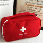 Travel First Aid Kit Bag Home Emergency Medical Survival Rescue Box, 23x13x7.5cm (Red) 23x13x7.5cm (Red) Red